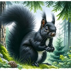 Obraz premium BlackSquirre