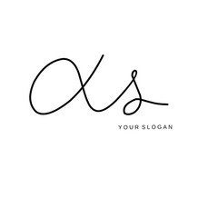 Xs Initial signature logo vector design