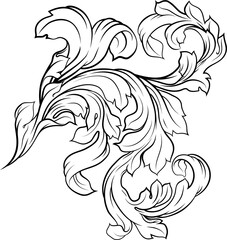 Filigree Crest Etching Coat of Arms Illustration