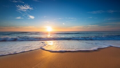 砂浜からのサンセット