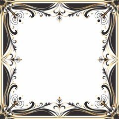 A simple decorative border design with elegant geometric patterns in the corners.