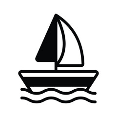 Set sail with our Sailing Boat Vector Icon, easy to use.