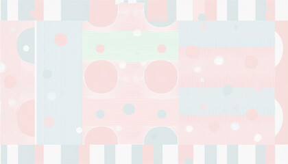 Cute abstract seamless pattern of lines and circles with a beautiful delicate design