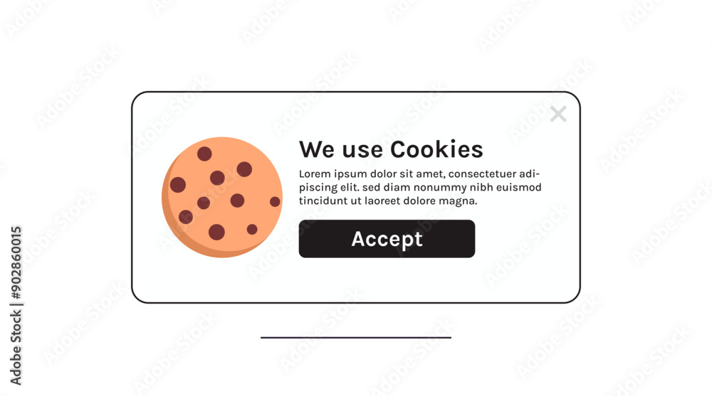 Poster protection of personal data information cookie and internet web page we use cookies policy concept f