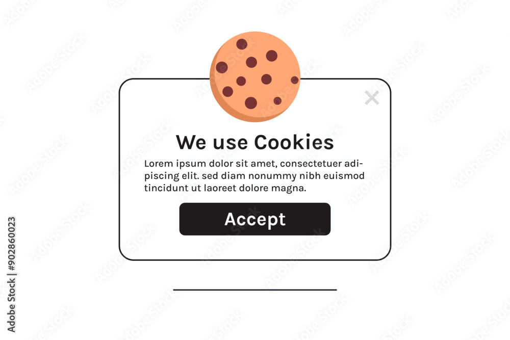 Poster protection of personal data information cookie and internet web page we use cookies policy concept f