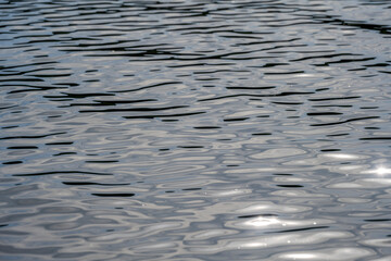 Reflection in the water at dusk. Sunset.