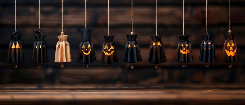 Highquality shot of a collection of eerie Halloween marionettes