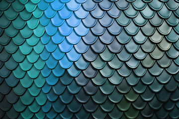 Blue gradient pattern with fish scale abstract texture.