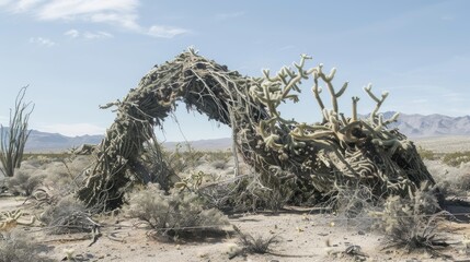 Fototapeta premium Lightweight Structure of a Decomposing Cholla Cactus