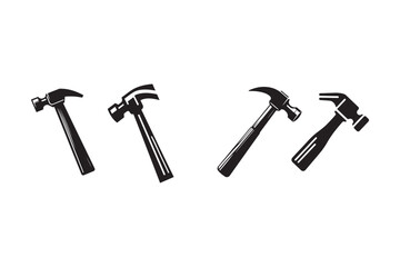 Hammer vector silhouette design.