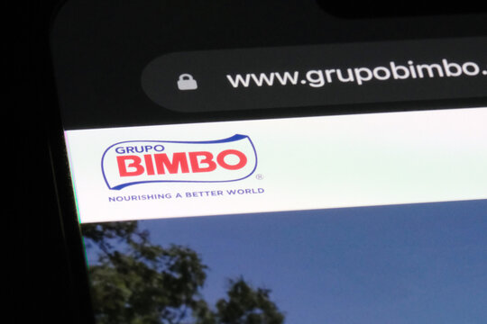 Shanghai,China-July 30th 2024:Grupo Bimbo company brand logo on website