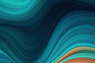 Fototapeta premium Abstract Teal and Orange Wavy Lines Background