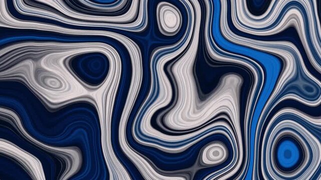 Liquid Fractual white blue background