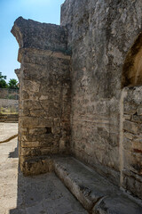 Architectural elements of the 8th century basilica in the Church of St. Nicholas the Wonderworker...
