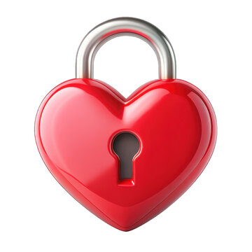 recommend clip art: Heart Lock Icon - Simple Red Heart Lock with Silver Shackle