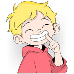 cartoon illustration of the results of a healthy and clean life