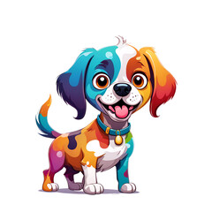A delightful and colorful puppy, full of charm and cuteness, perfect for bringing joy to young children's hearts!