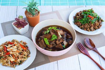 Set of dishes for healthy food on white background. Vegetarian food concept. Set of healthy vegetarian food. Vegetables, fruit, seeds, cereals, beans, spices, superfoods, herbs, Condiment for vegan.