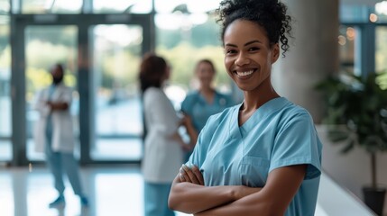 The smiling nurse at hospital