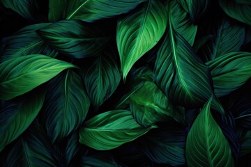 Fototapeta premium Green Leaves Pattern: A Natural Design