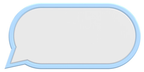 Empty Speech Bubble. 3D Illustration.