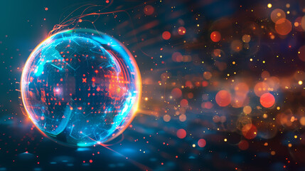 Obraz premium Abstract glowing sphere concept
