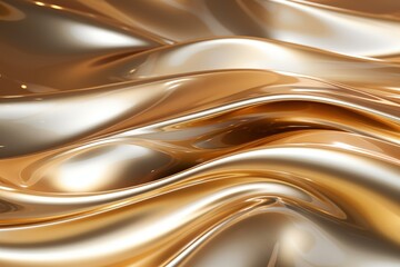 Abstract Golden Liquid Swirls