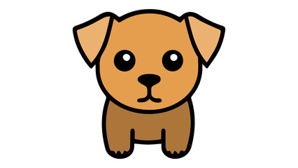 cute puppy symbol sign illustration in vector