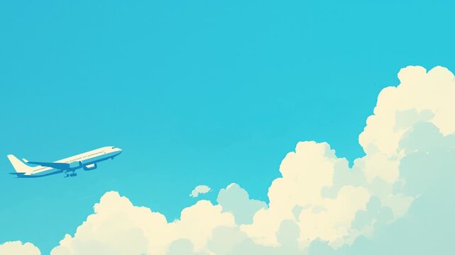 飛行機のアニメーション動画
