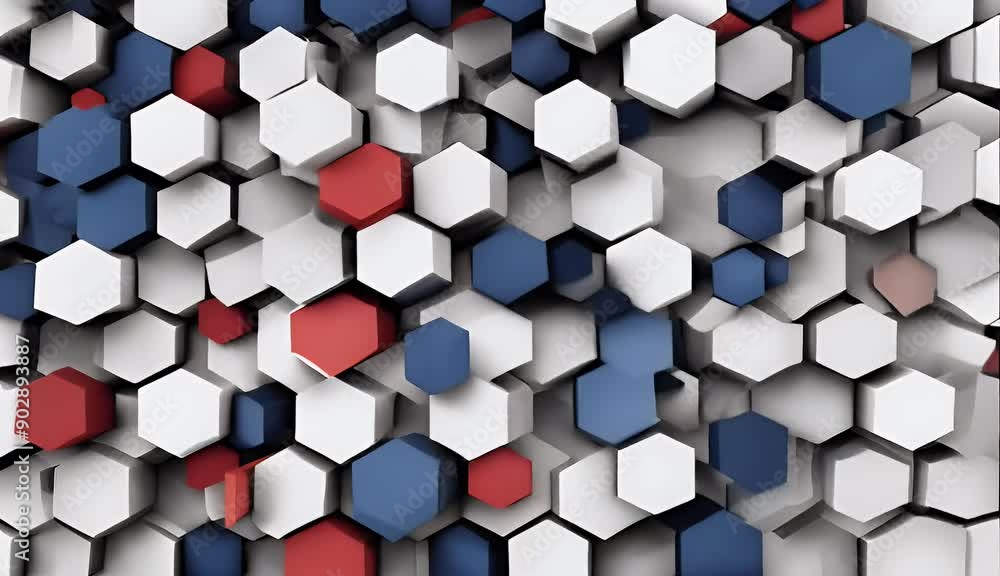 Wall mural background 3d abstract hexagonal