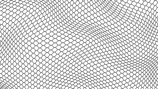 Curved net pattern. Seamless design for sportswear or equipment like soccer goals, volleyball nets, basketball hoops, hockey nets, and athletic gear.