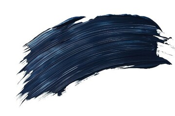 dark blue stroke of paint isolated on white background, watercolor style white background