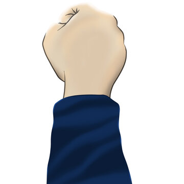 Raise your hand for victory and send your support