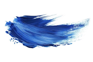Navy Blue Paint Strokes isolated on white background, watercolor paint stroke, brush stroke white background
