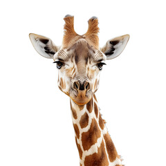 [Transparent Background PNG]Close Up Portrait Of A Giraffe Looking At The Camera