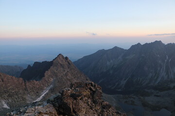Zach&oacute;d słońca w Tatrach