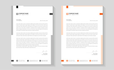 Modern Creative, Clean business style letterhead bundle of your corporate project design. Set to print. modern business letterhead in abstract design. Elegant template design in minimalist. Print A4