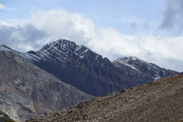 Mountain crossing in the Canadian Rockies.