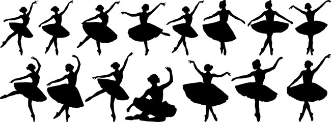 silhouette of a person, ballerina silhouette illustration © LetsGoVector