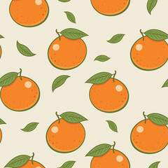 Minimalist tangerine pattern in pastel colors