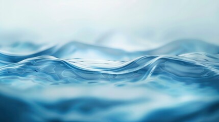 Blue water waves blurred abstract background , ai