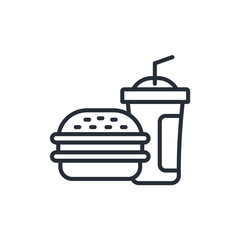 burger icon. vector.Editable stroke.linear style sign for use web design,logo.Symbol illustration.