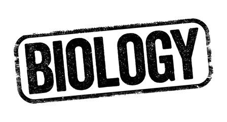 Biology is a branch of science that deals with living organisms and their vital processes, text stamp concept background