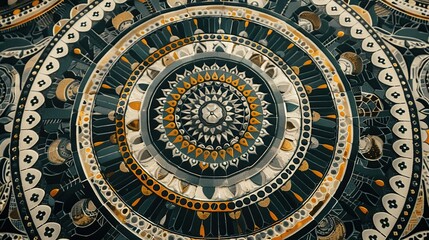 Intricate Mandala Design: A Symphony of Colors and Patterns
