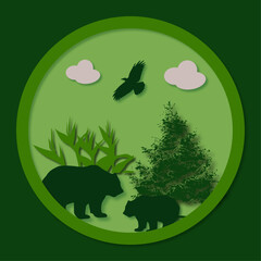 Nature in paper style