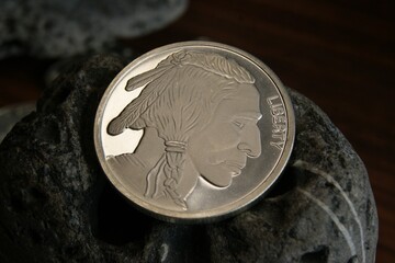 United States Pure Silver Bullion with Indian. Investments in silver.