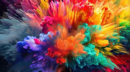 Rainbow Explosion: A Vibrant Fusion of Colors