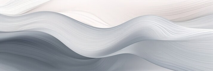 Obraz premium Abstract Gray and White Wavy Background