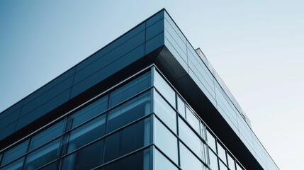 Modern Glass Building Reaching Sky in Urban Cityscape During Bright Daylight