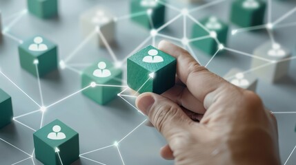 The hand holding network cube